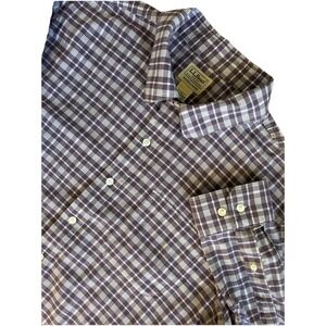 LL Bean Slightly Fitted Flannel Shirt Mens Size‎ Large Tall